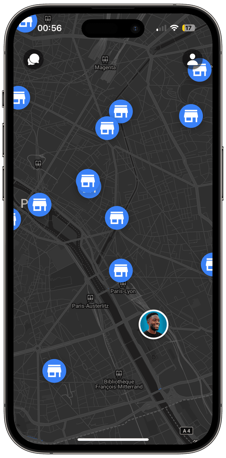 Mockup de l'application mobile