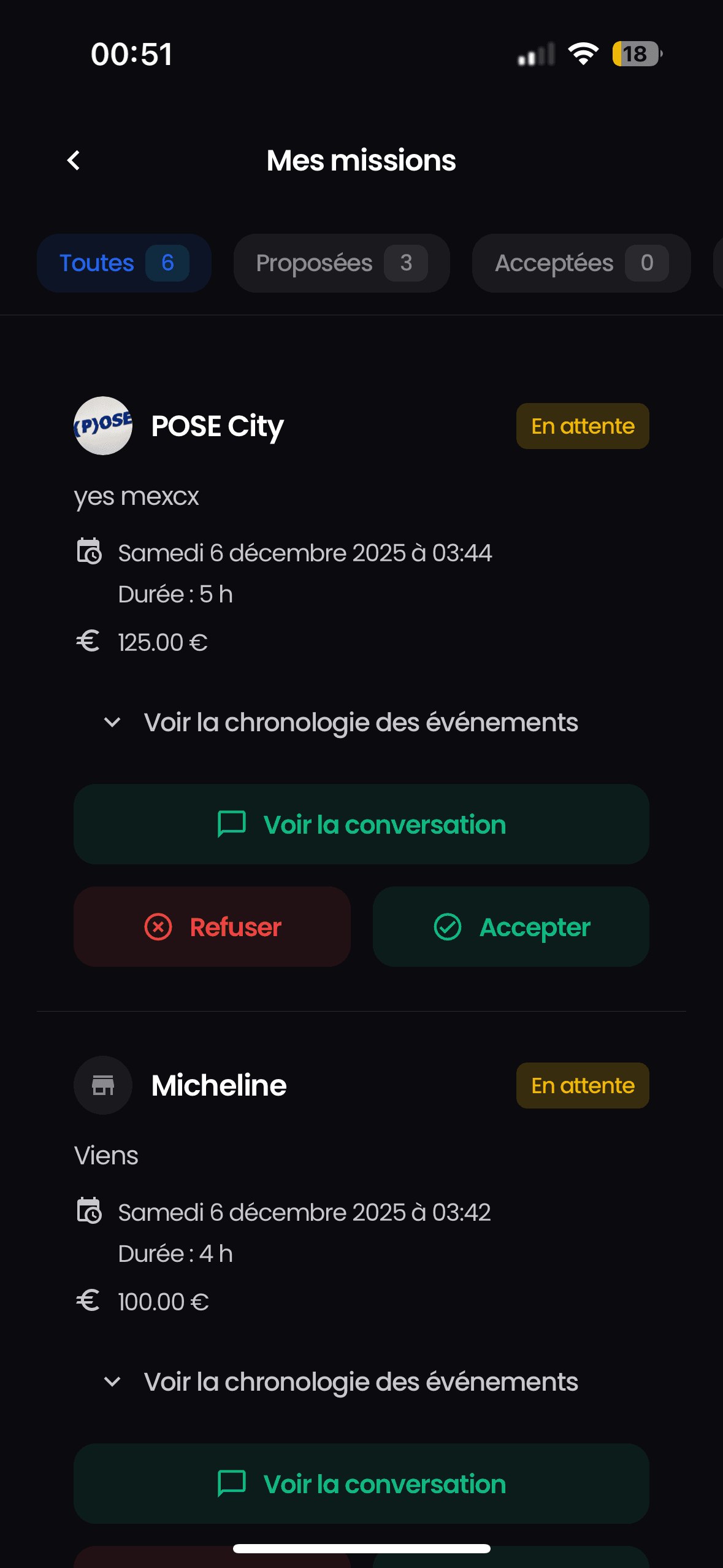 Profil utilisateur Servido - Gère ton profil de freelance ou de commerce - Consultez et gérez vos missions